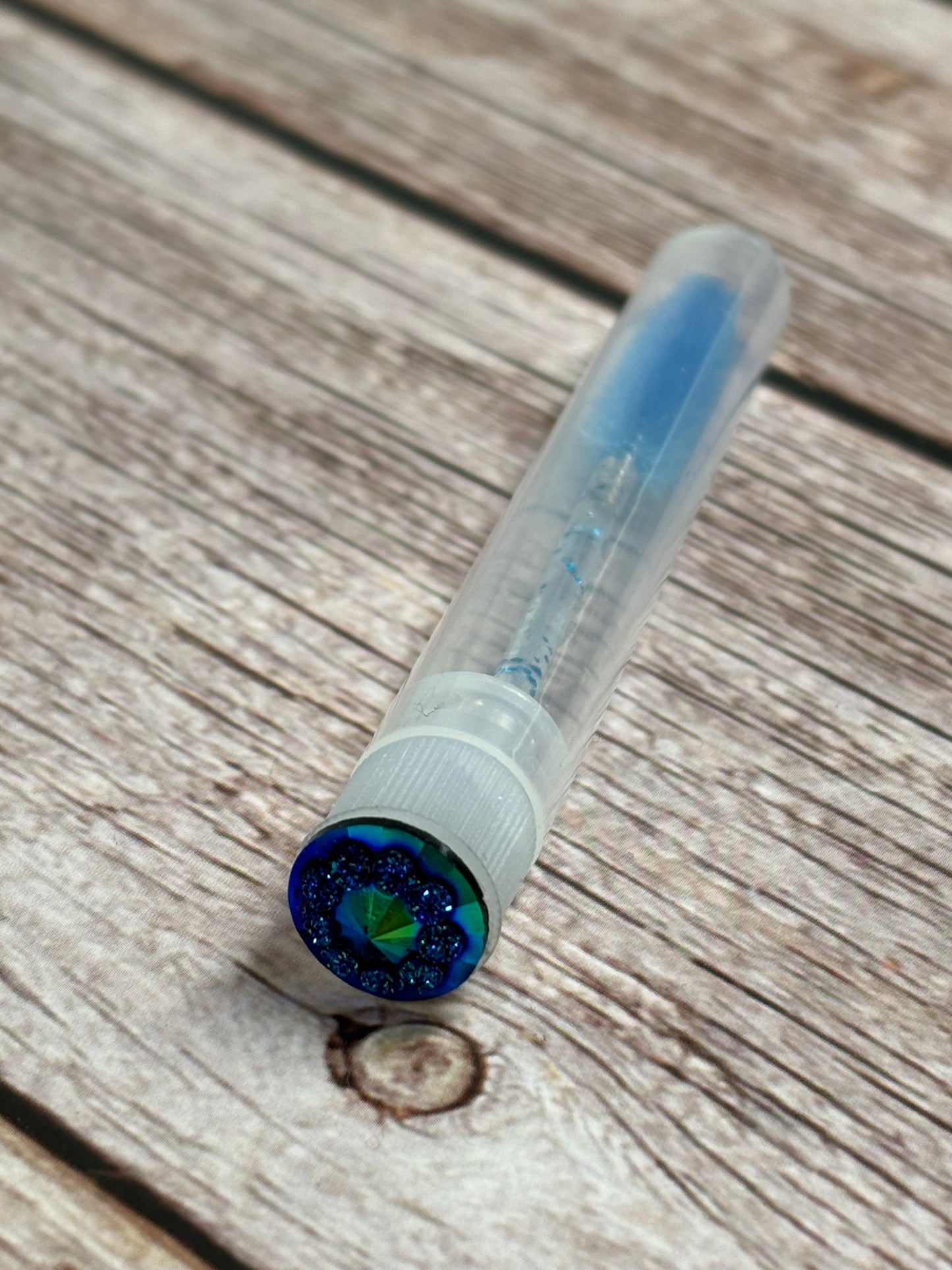 Lash Extension Spoolie Brush with Cover / Price for 1- Blue Gem