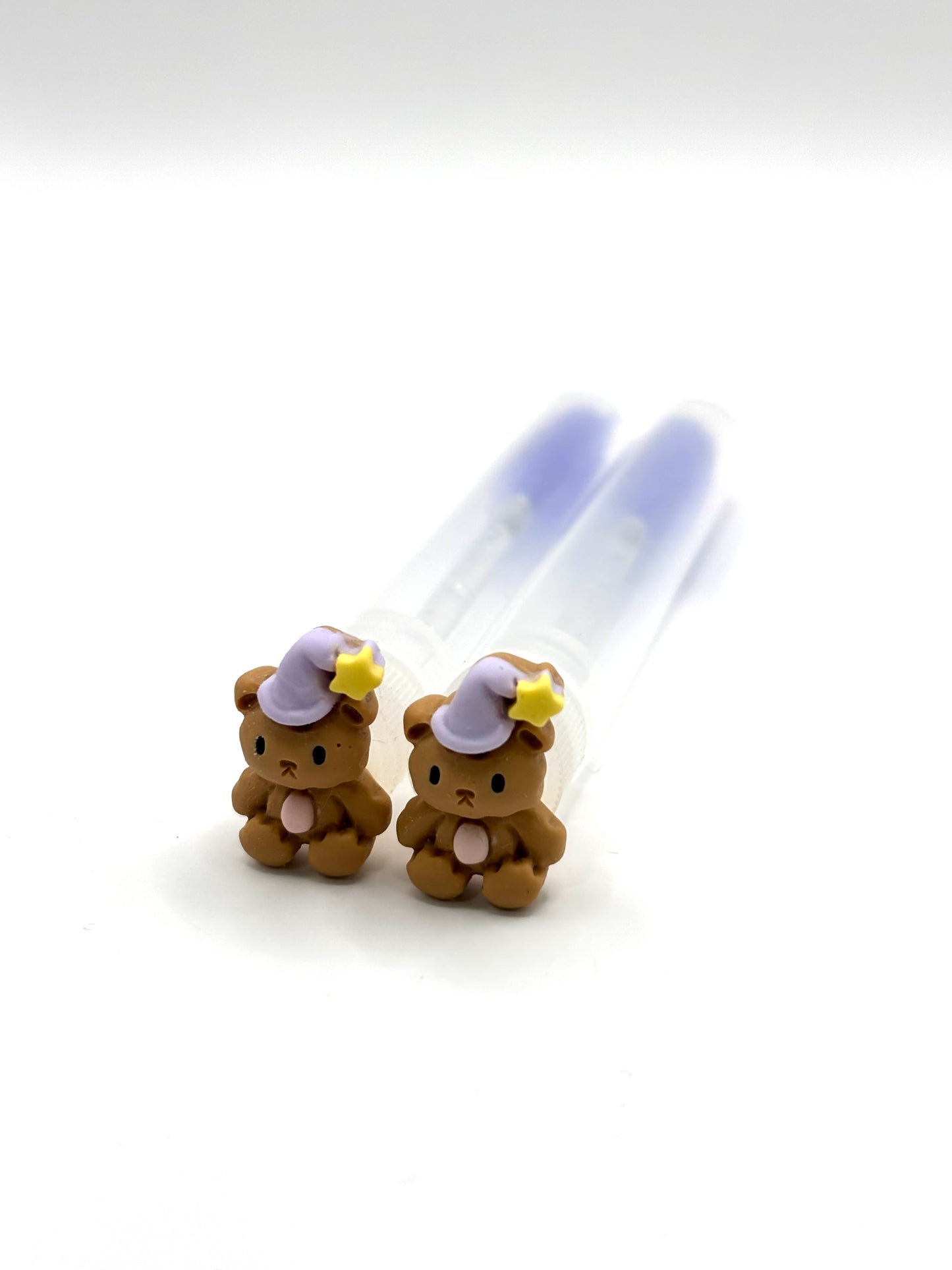 Lash Extension Spoolie Brush with Cover / Price for 1 - teddy bears with hats