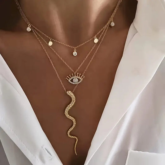 Layered Lash / Snake necklace