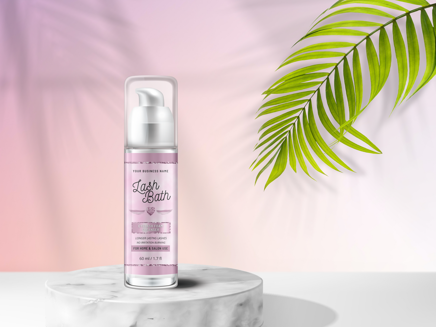 PINK CUSTOM SHAMPOO LABELS | WATERPROOF | MINIMUM ORDER IS 6 labels | PROOF SENT BEFORE PRINTING