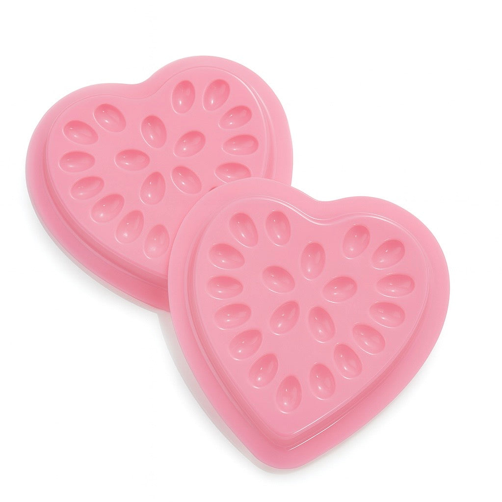 Pink Heart NON STICKY Disposable Glue Palette (5 pcs)