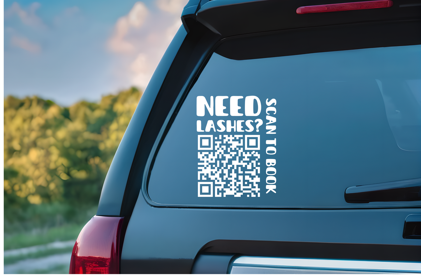 Vinyl Decal / Customizable - Need lashes? Add your QR code