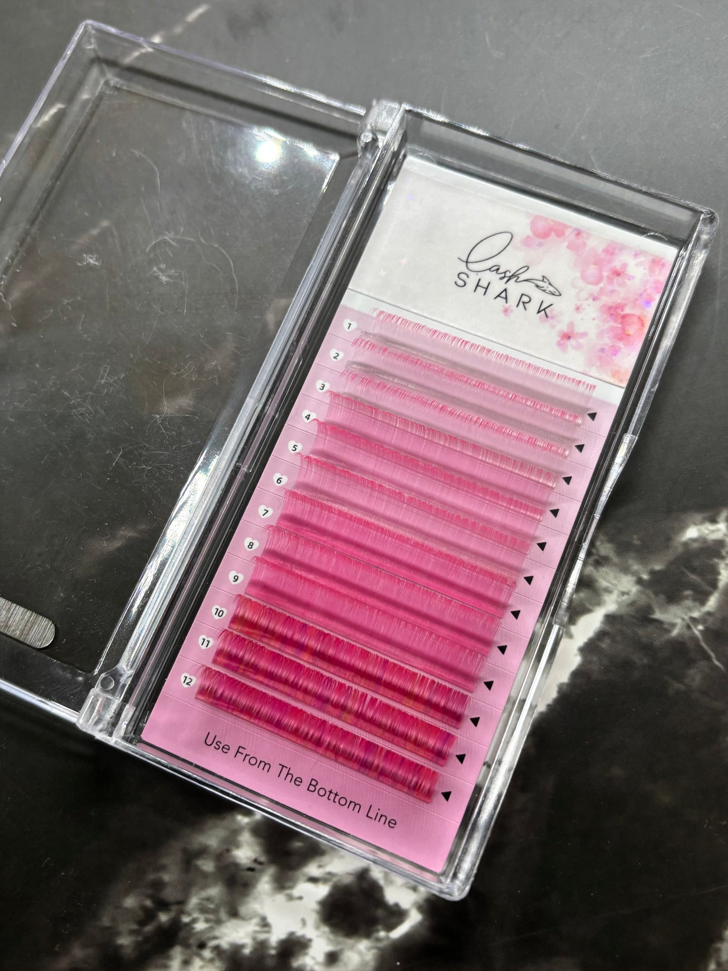 COLORED PINK GRADIENT TRAY - 0.07 13 MM D CURL