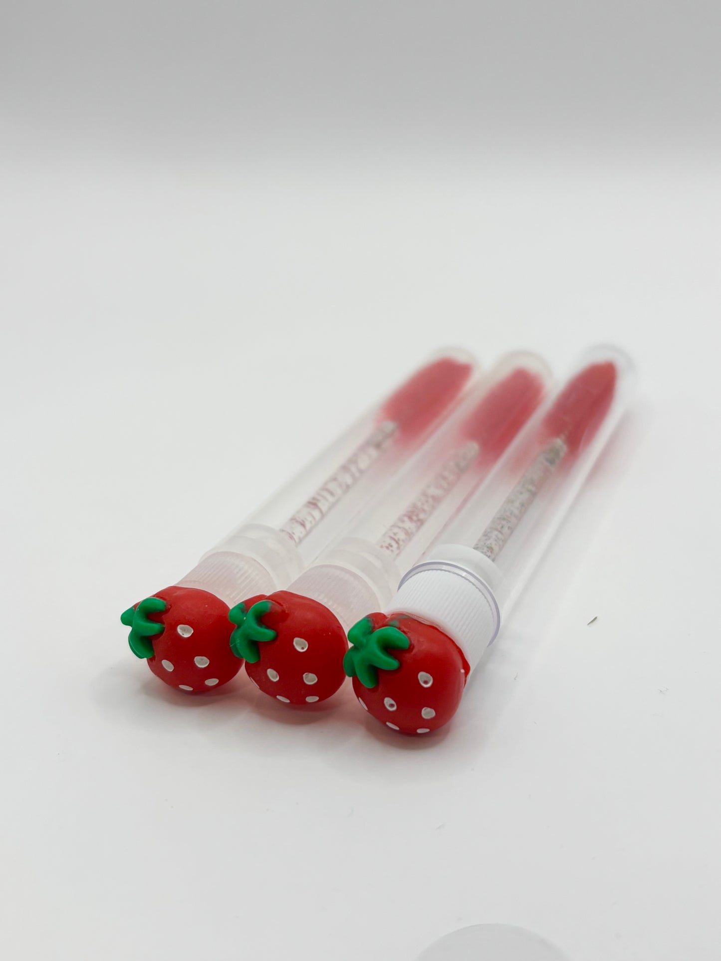 Lash Extension Spoolie Brush with Cover / Price for 1 - strawberries