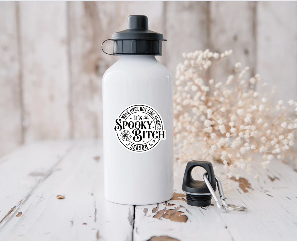 STICKER - HALLOWEEN- move over hot girl summer, it's spooky bitch season - Glossy Vinyl Sticker Water Bottle Sticker Laptop Sticker
