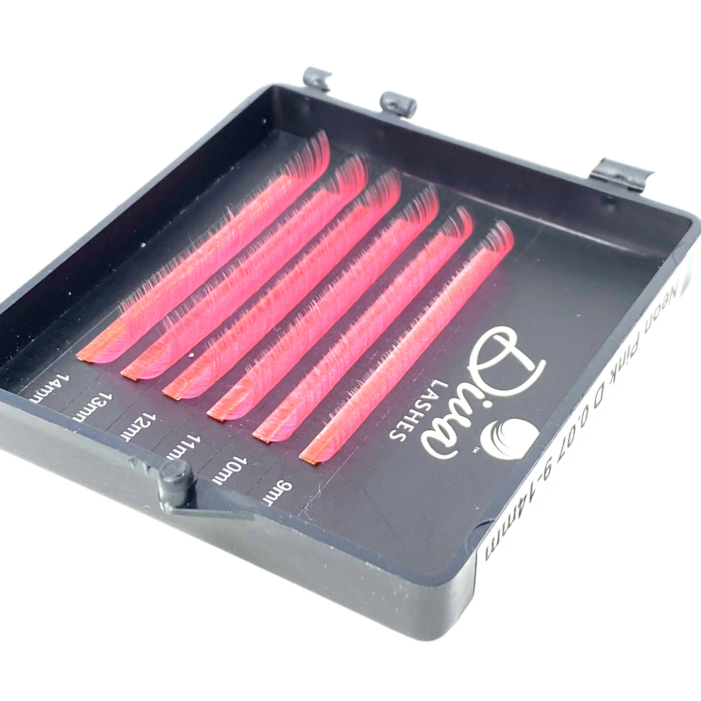 COLORED MINI SIZE NEON PINK LASH TRAY 0.07 ( 9-14 mm )