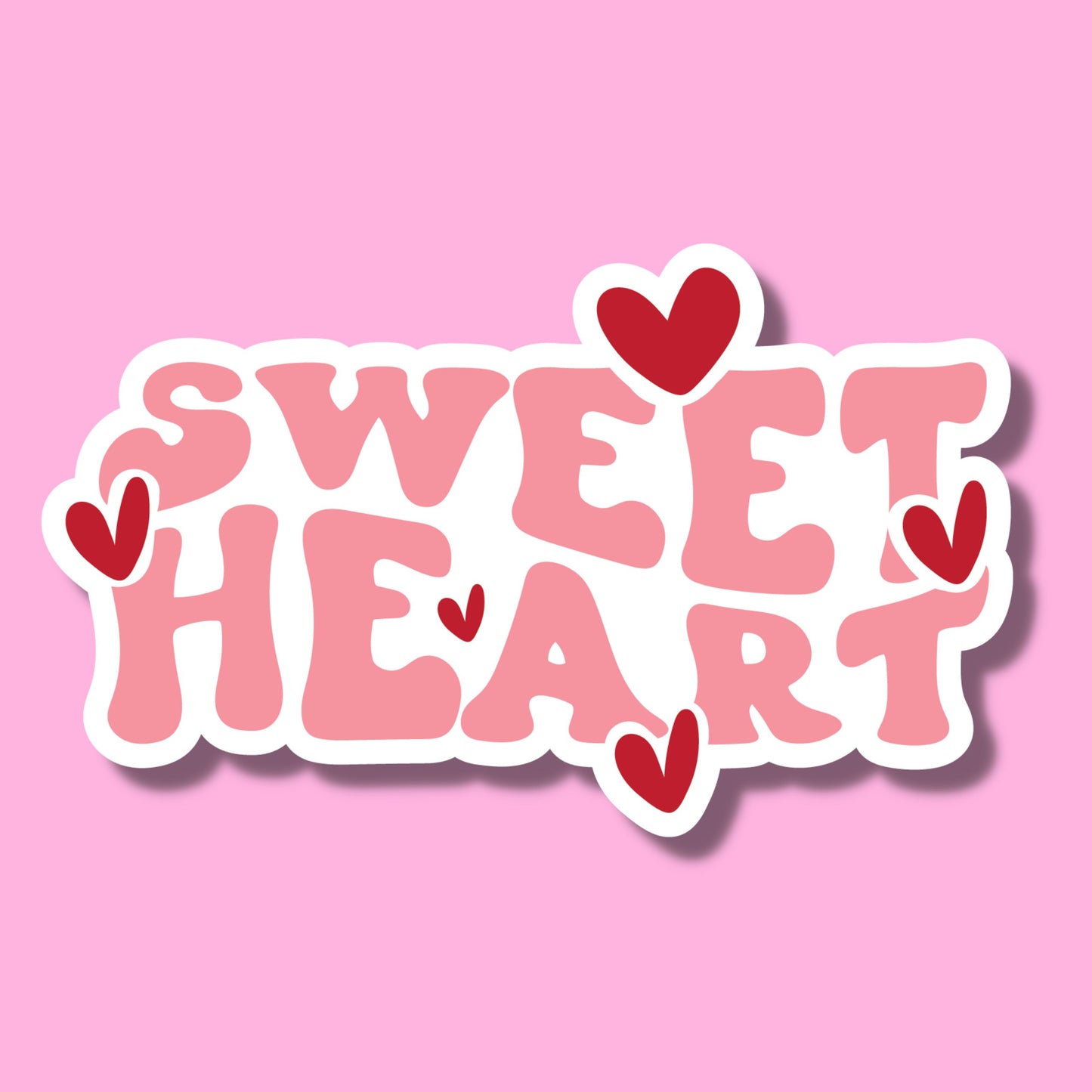 V-DAY STICKERS - sweet heart - Glossy Vinyl Sticker Water Bottle Sticker Laptop Sticker