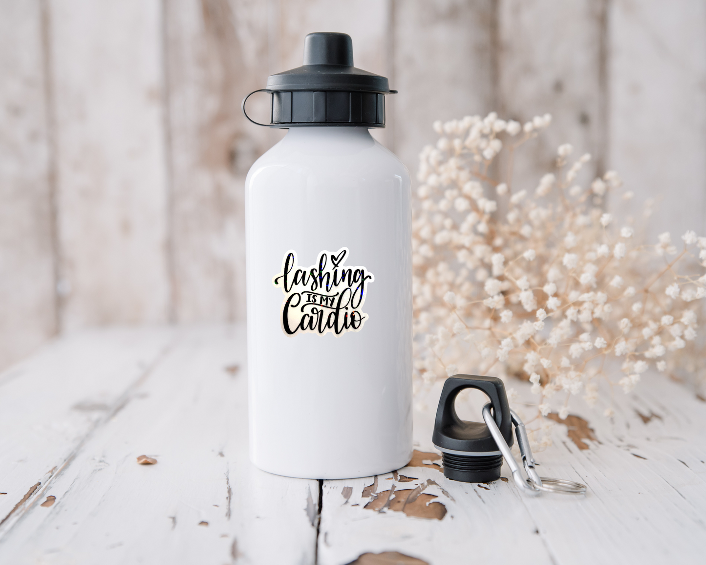 STICKER -LASHING IS MY CARDIO | 3 X 3 “ | WATERPROOF | HOLOGRAPHIC | PRICE FOR 1 STICKER