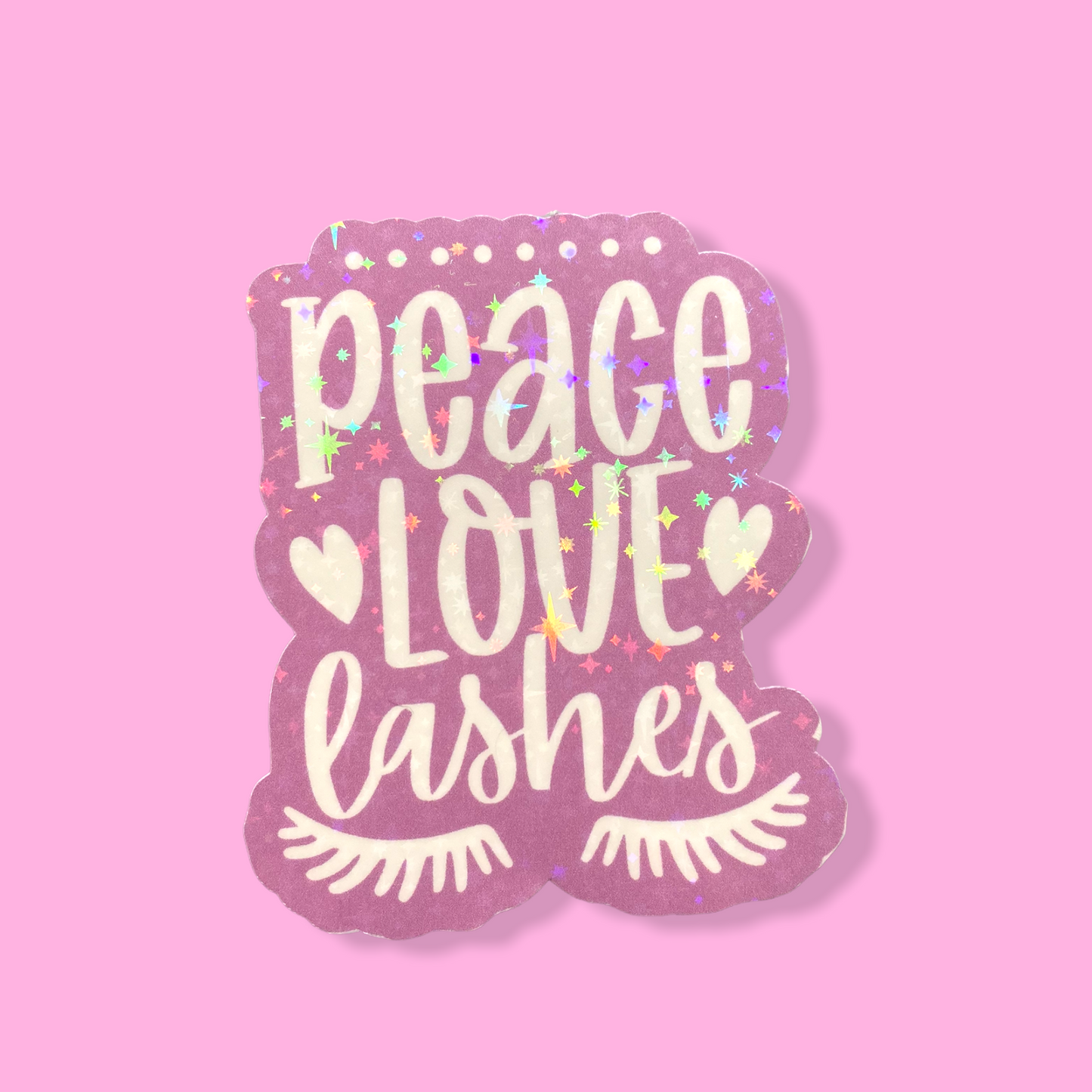 Stickers | Lash boss - Peace, love, lashes - Lashes speak louder than words | waterproof | Holographic | Vinyl Lash Extension Sticker