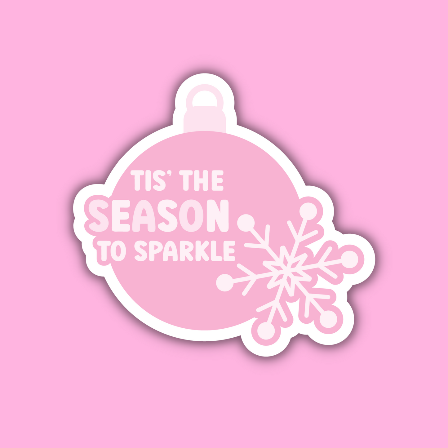 CHRISTMAS STICKERS - tis the season to sparkle - Glossy Vinyl Sticker Water Bottle Sticker Laptop Sticker Sticker