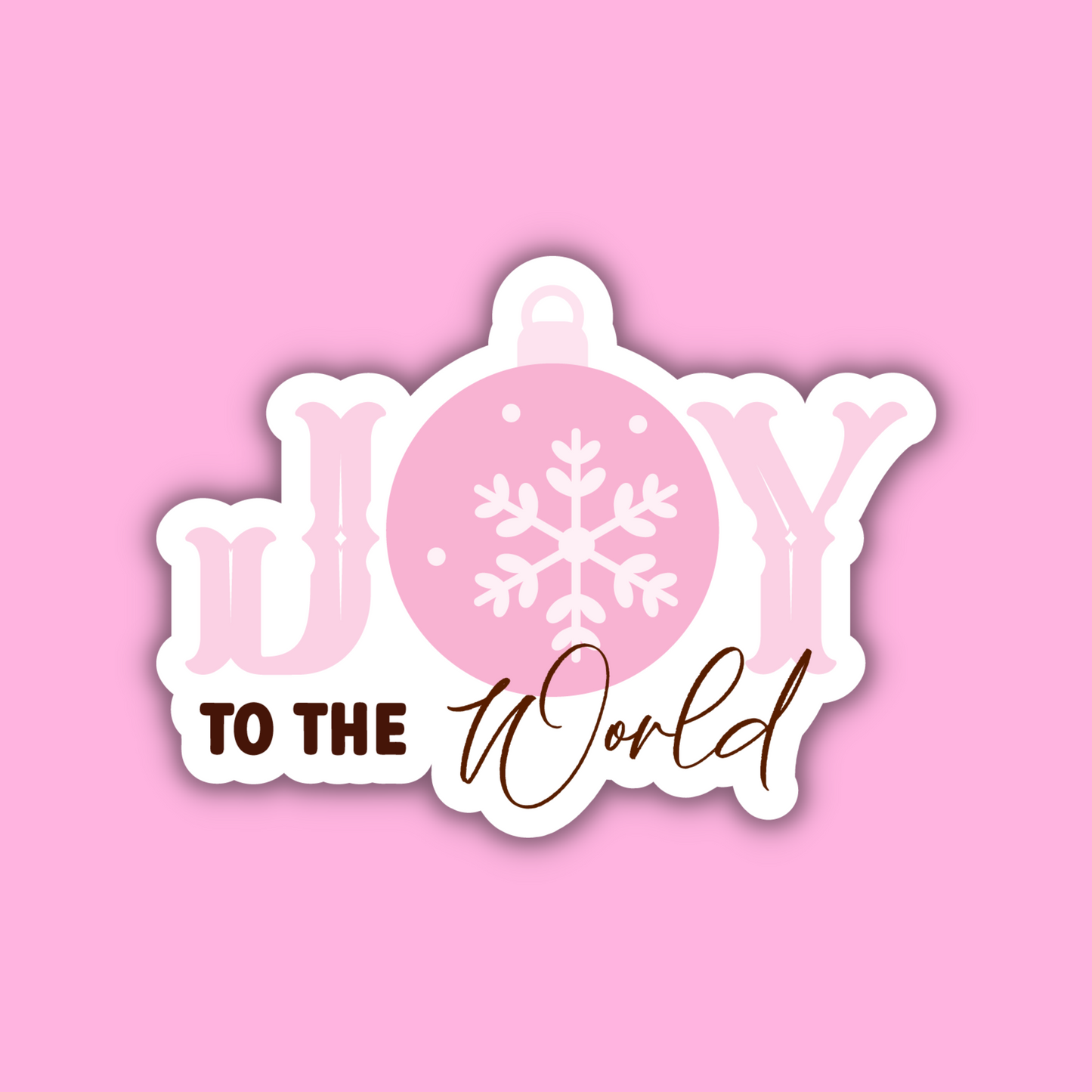 CHRISTMAS STICKERS - joy to the world - Glossy Vinyl Sticker Water Bottle Sticker Laptop Sticker Sticker