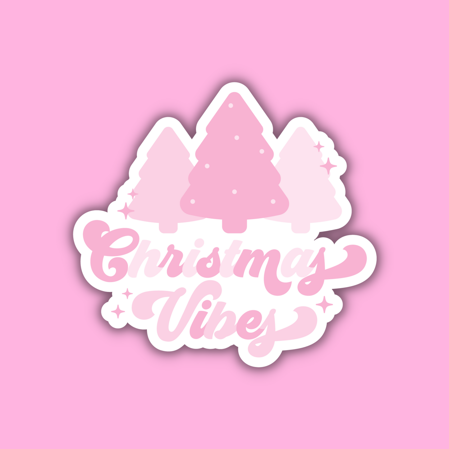 CHRISTMAS STICKERS - Christmas vibes - Glossy Vinyl Sticker Water Bottle Sticker Laptop Sticker Sticker