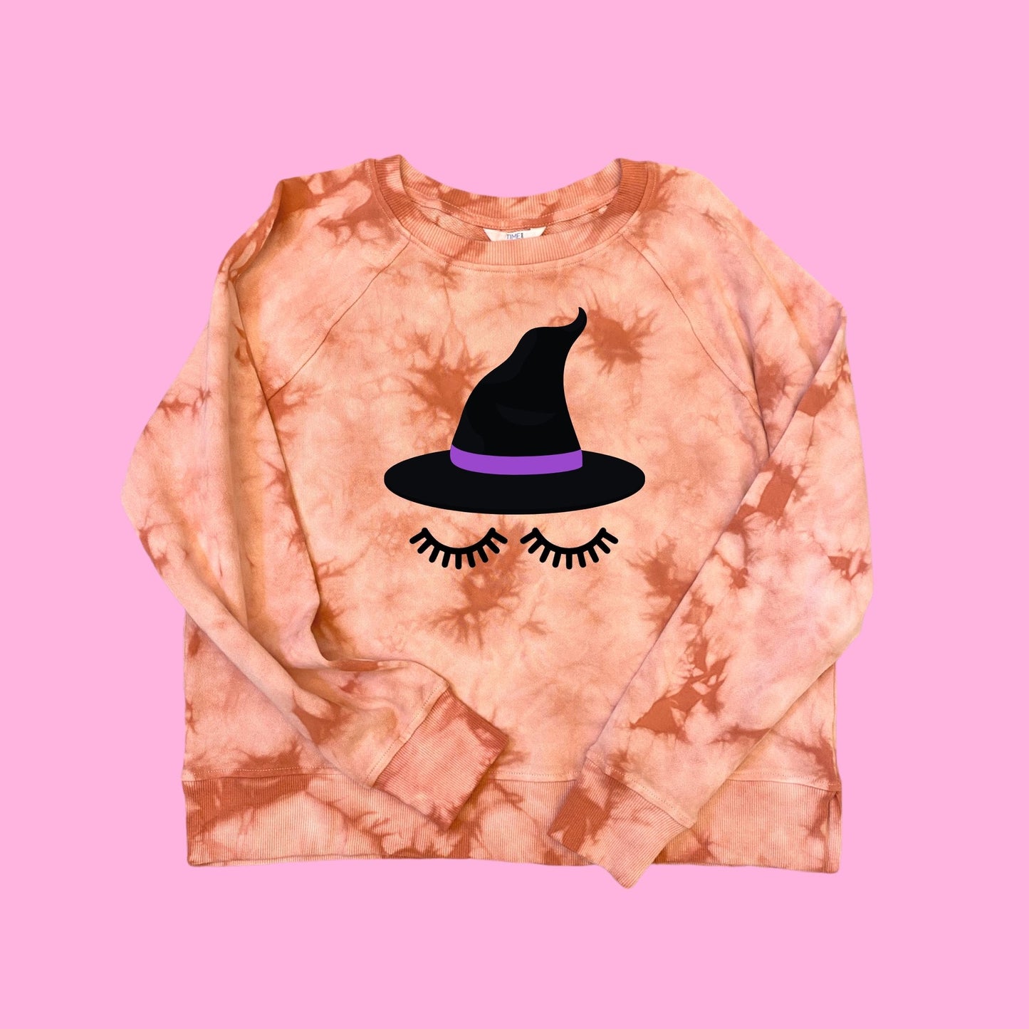 SWEATSHIRT - halloween lashes( orange, tie dye )