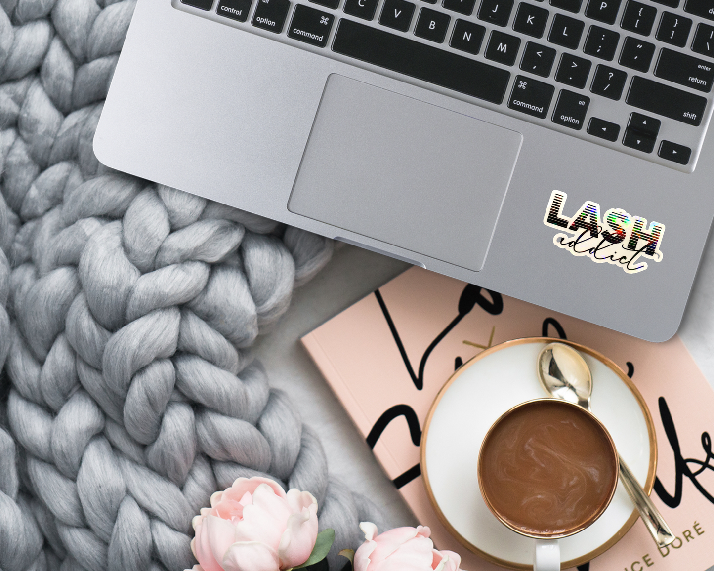 STICKER - LASH ADDICT | 3 x 2 “ | WATERPROOF | HOLOGRAPHIC | PRICE FOR 1 STICKER