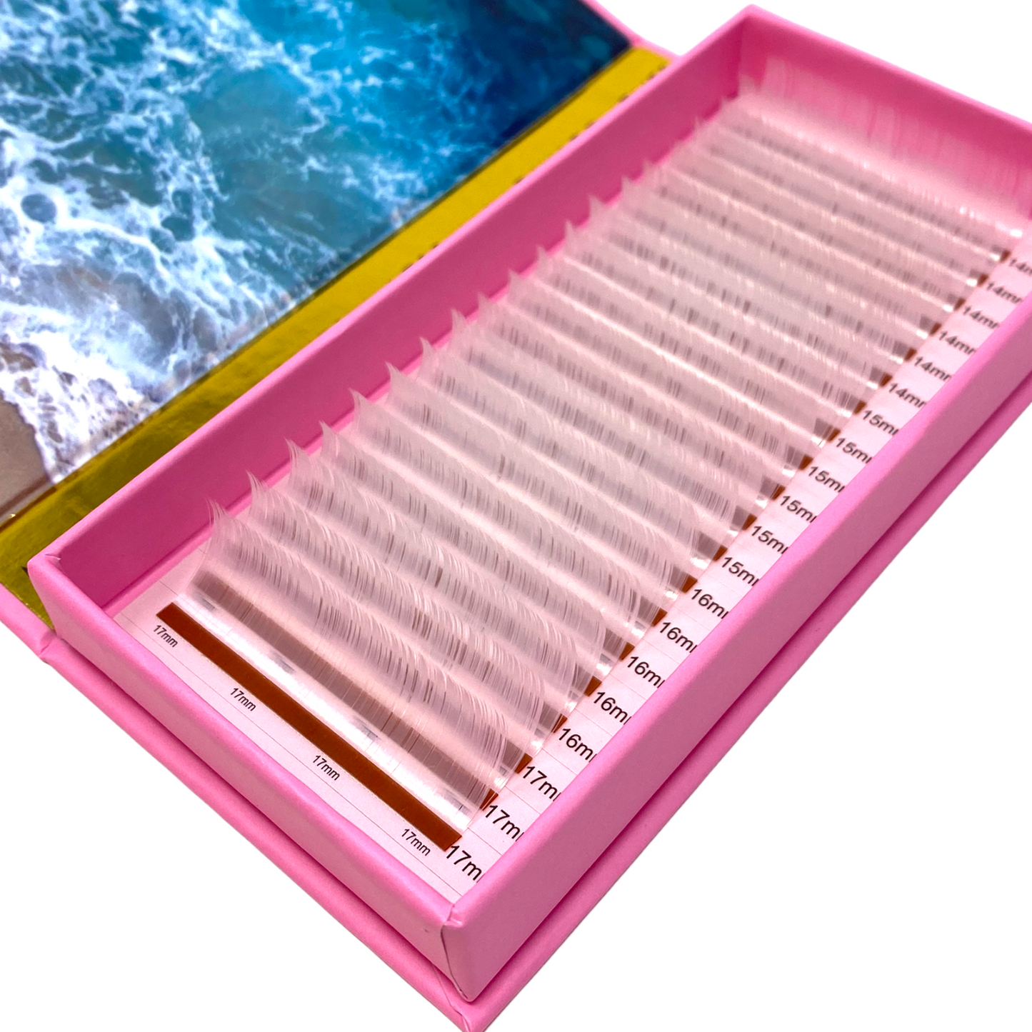 White MIXED LASH TRAY 0.05 MM