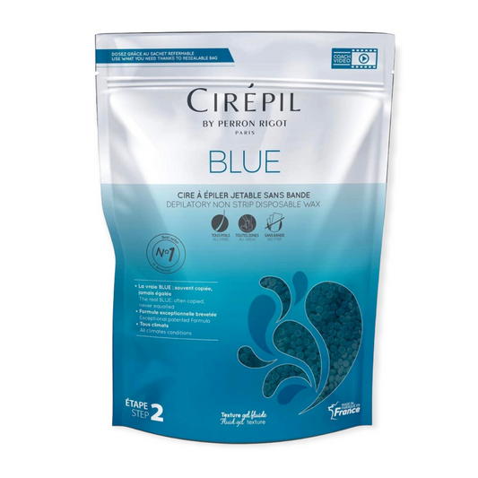 Cirepil The Original Blue Wax Beads by Perron Rigot Refill Bag, 400g/14.11 oz.