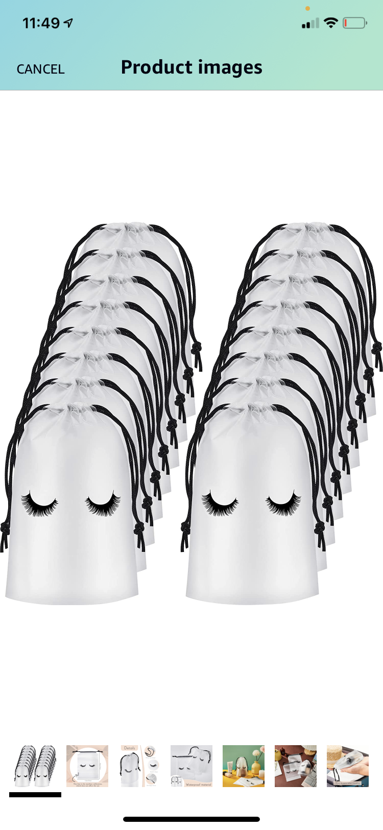 Aftercare Bags with Lash Print ( 5 x 7 Inches )