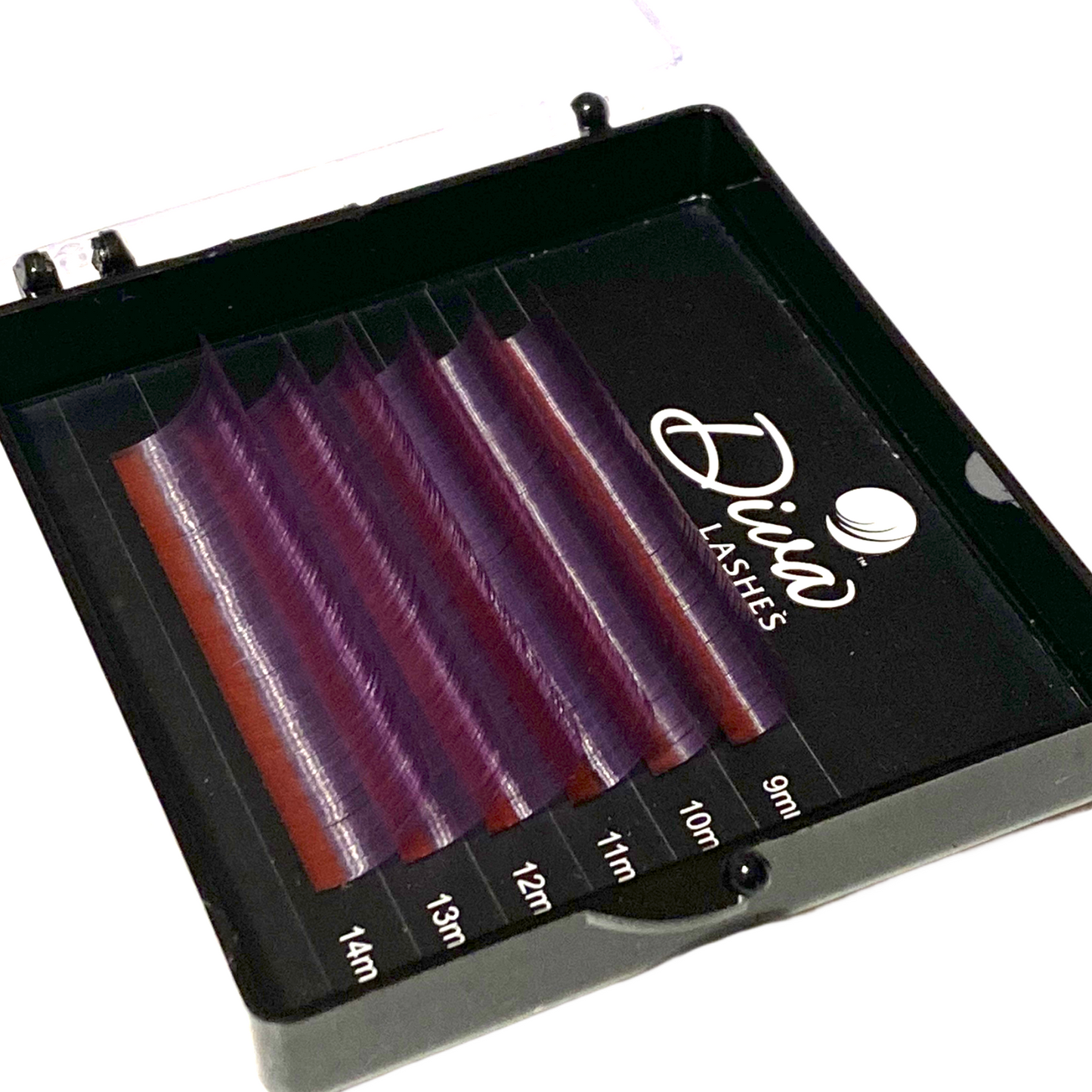 COLORED MINI SIZE NEON PURPLE LASH TRAY 0.07 ( 9-14 mm )