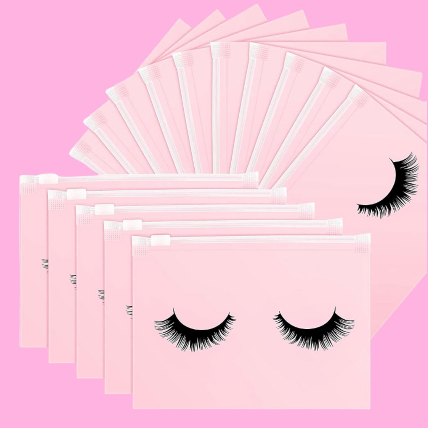 Light Pink Small Makeup Pouches ( 6x4 in. )