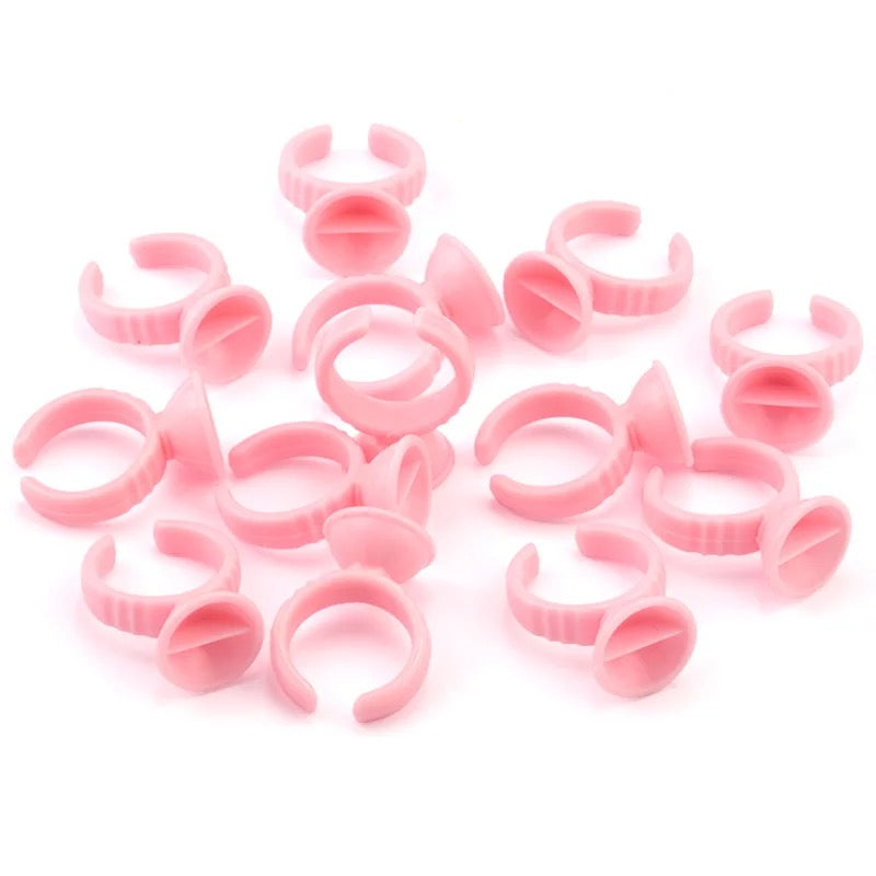 Regular Pink Disposable Glue Rings