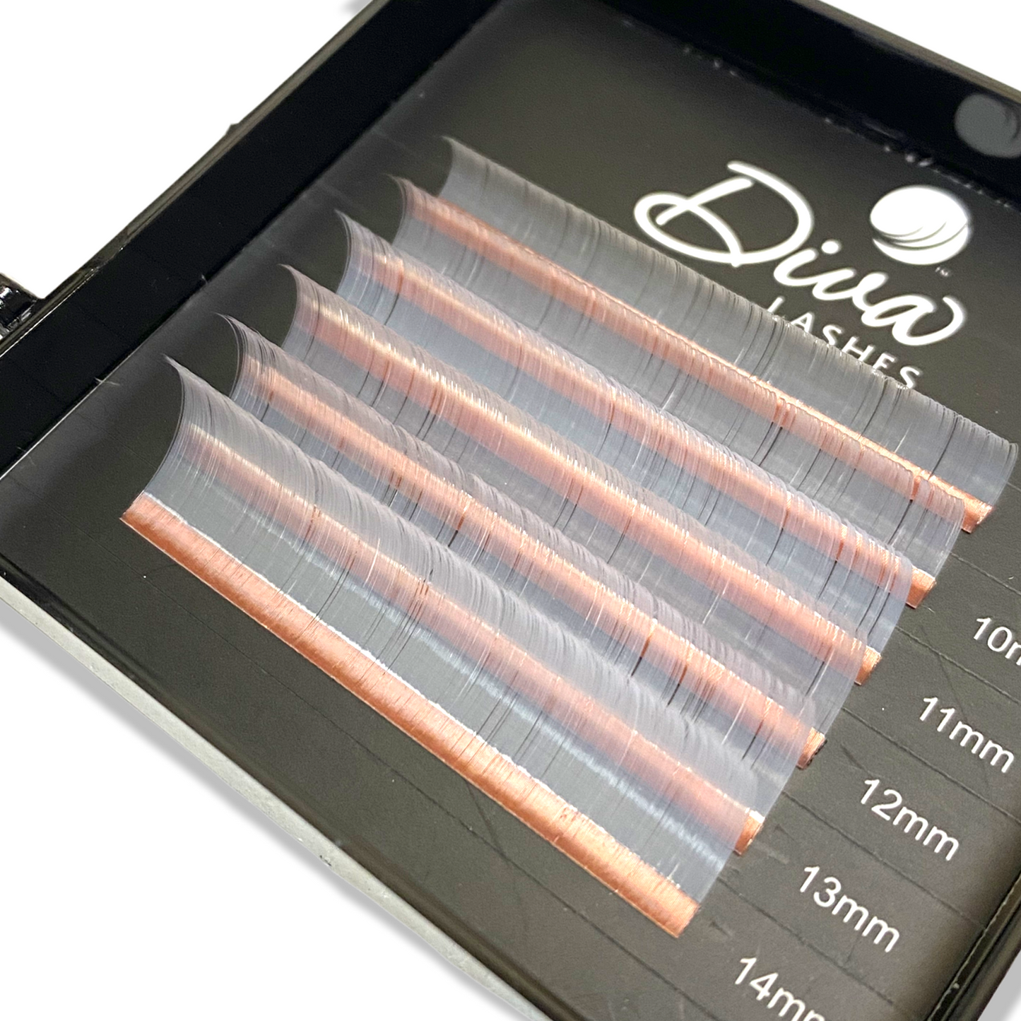 COLORED MINI SIZE WHITE LASH TRAY 0.07 ( 9-14 mm )- SALE