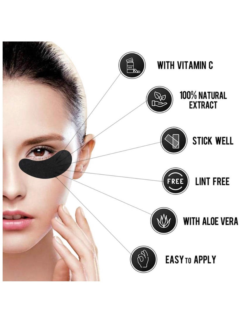 Black Lint Free Lash Extension Gel Eyepads (10 pcs)