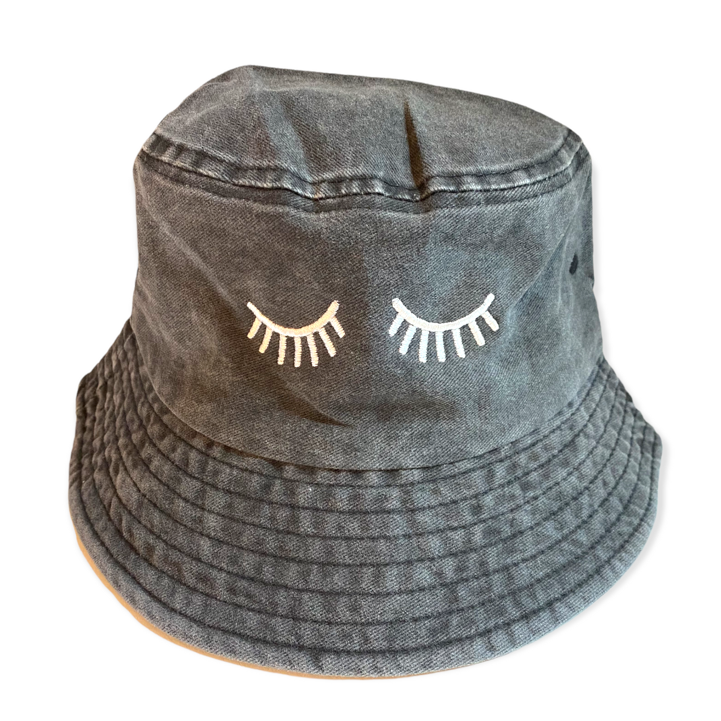 BUCKET HAT- Lash Print - Washed Gray