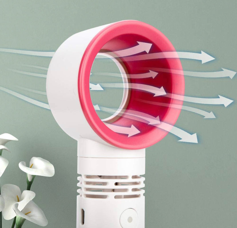 VENTILADOR BLADELESS BLANCO Y ROSA