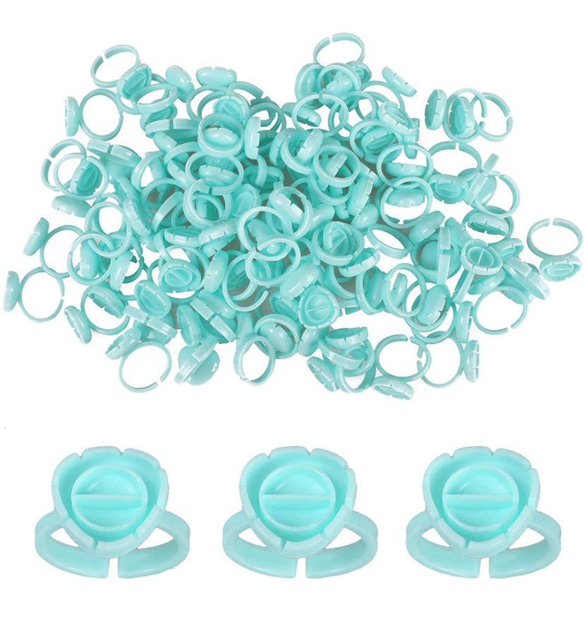 Triangle flower fanning glue rings / 25 pcs