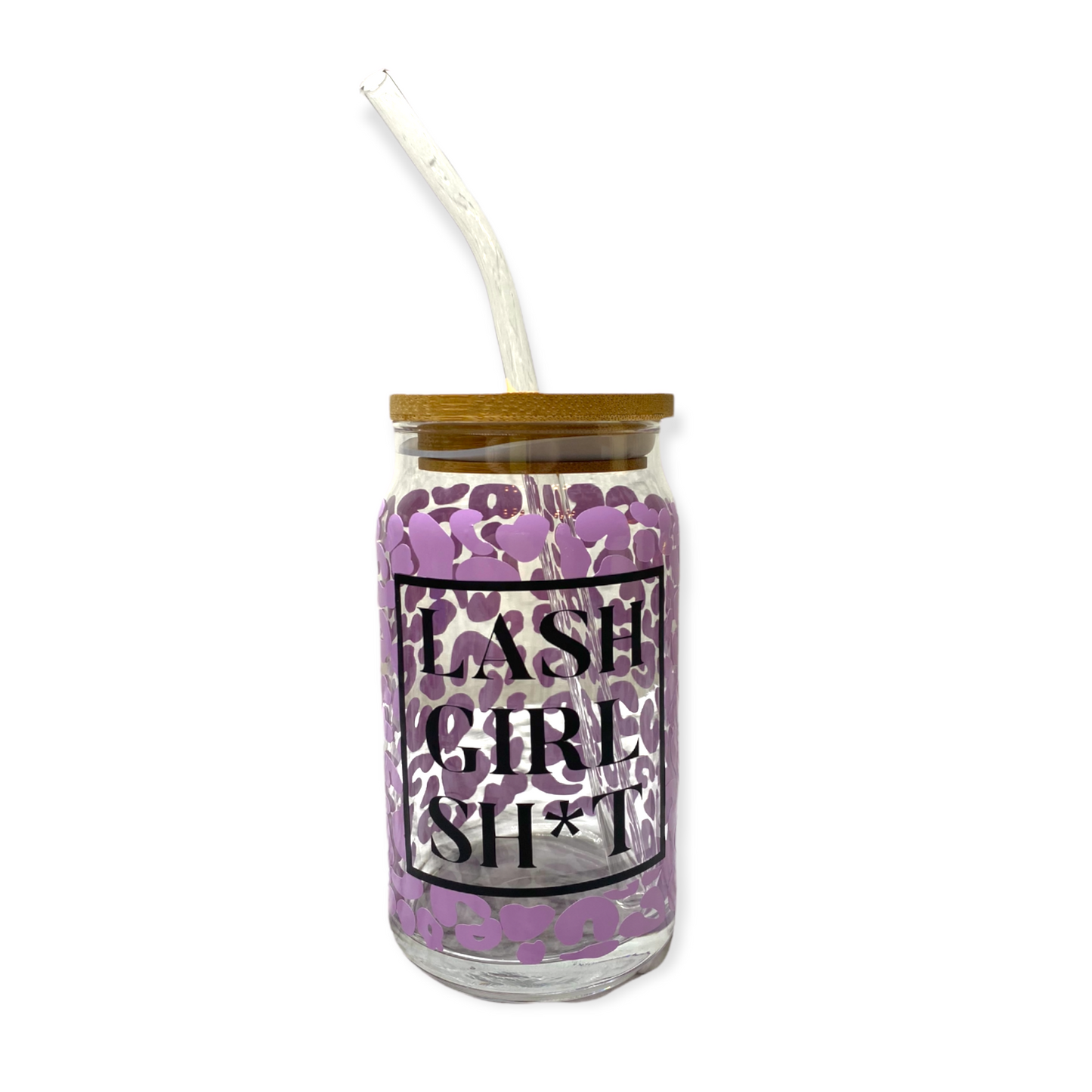Can Shaped Glass, 16oz - Lash Girl Shit - Style 2