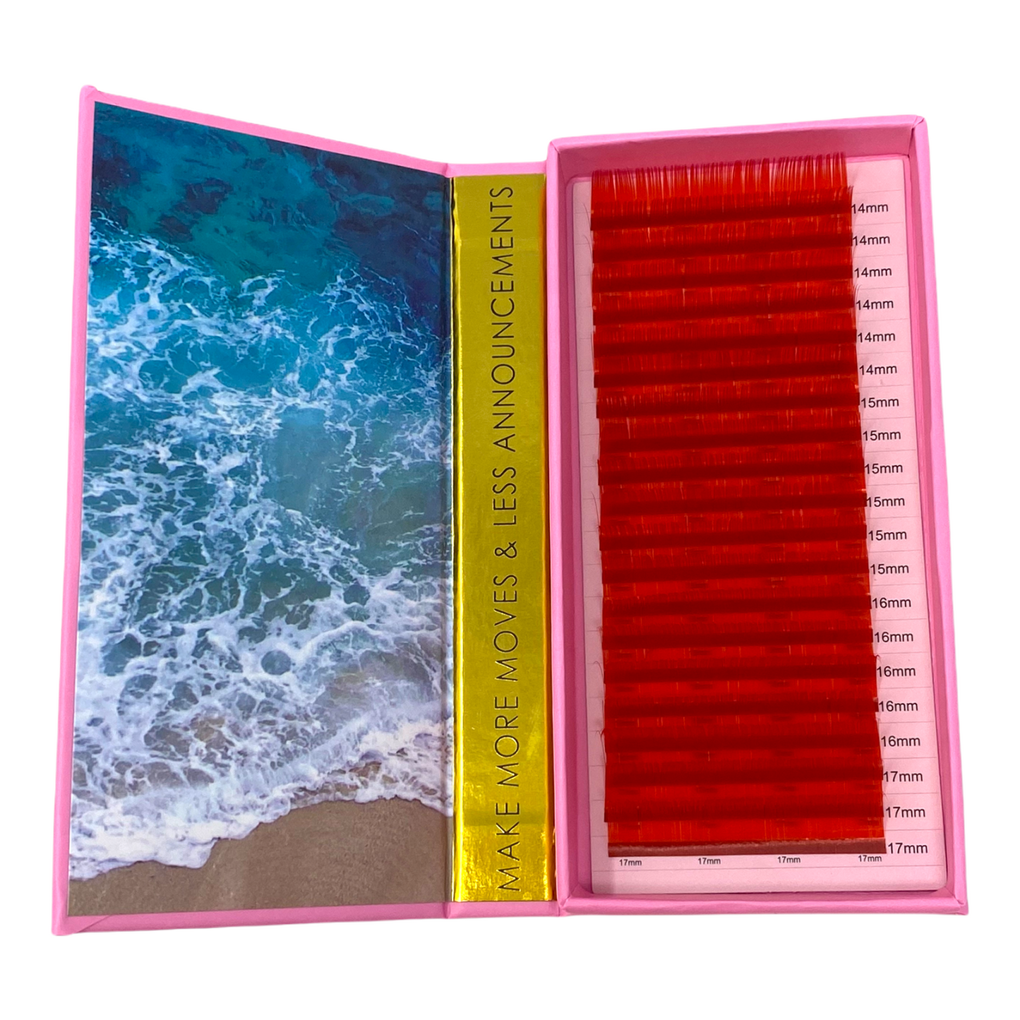 RED MIXED LASH TRAY 0.05 MM