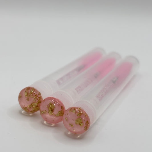 Lash Extension Spoolie Brush with Cover / Price for 1 - pink & gold lash wands