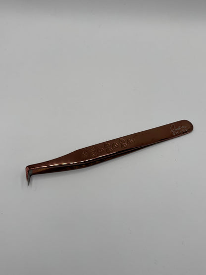 Fiber Tip tweezers - rose gold