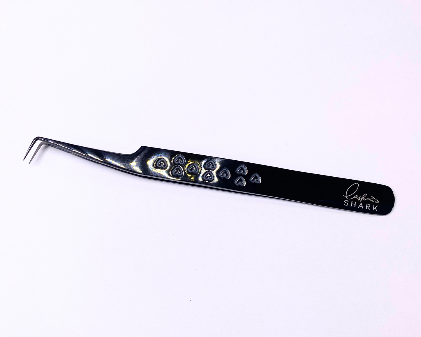 Fiber Tip tweezers - blue, black & rose gold
