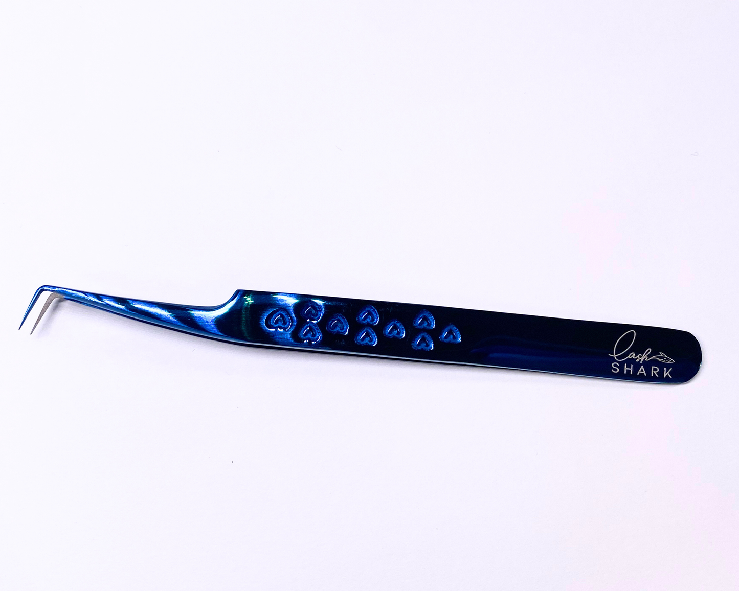 Fiber Tip tweezers - blue, black & rose gold