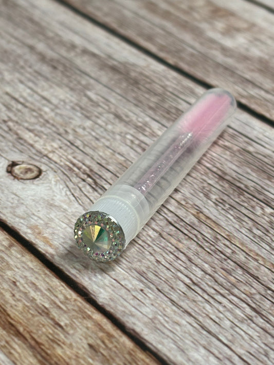 Lash Extension Spoolie Brush with Cover  / Price for 1-  Bedazzled Rhinestone