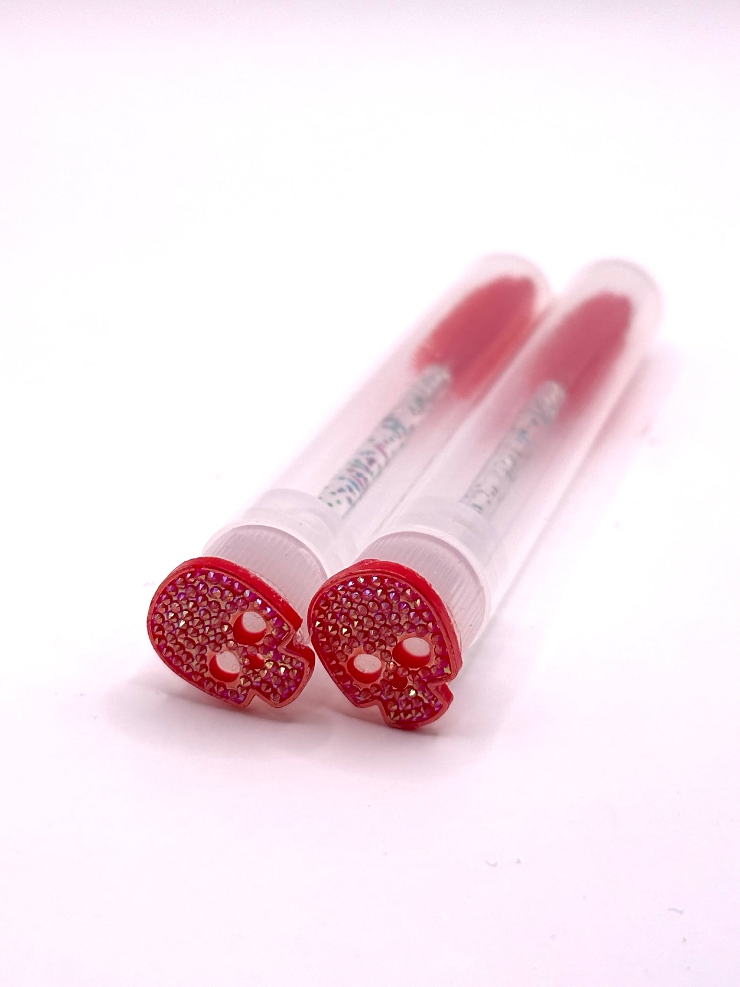 Lash Extension Spoolie Brush with Cover / Price for 1  - shiny skulls