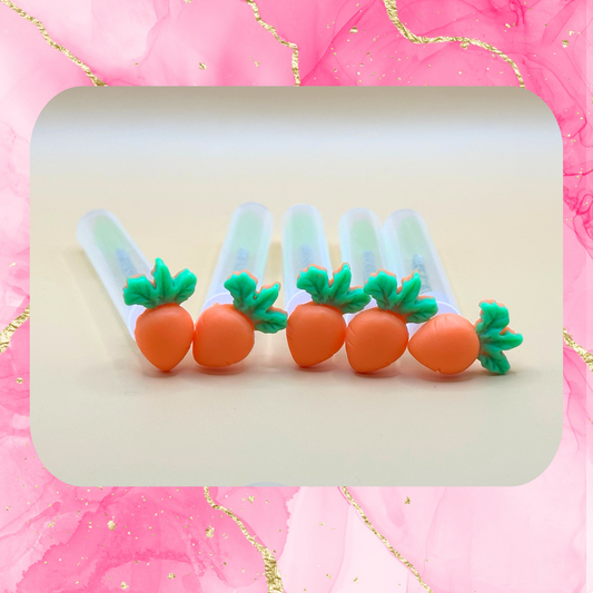 Glitter Eyelash Wands with Cover  - Carrots