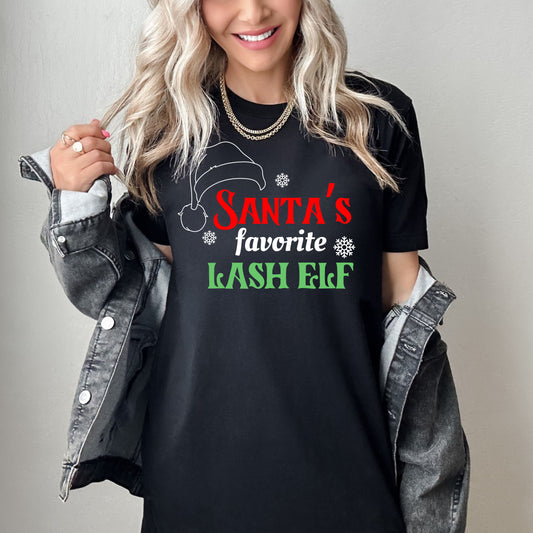 sweatshirt or t-shirt - Santa's favorite lash elf