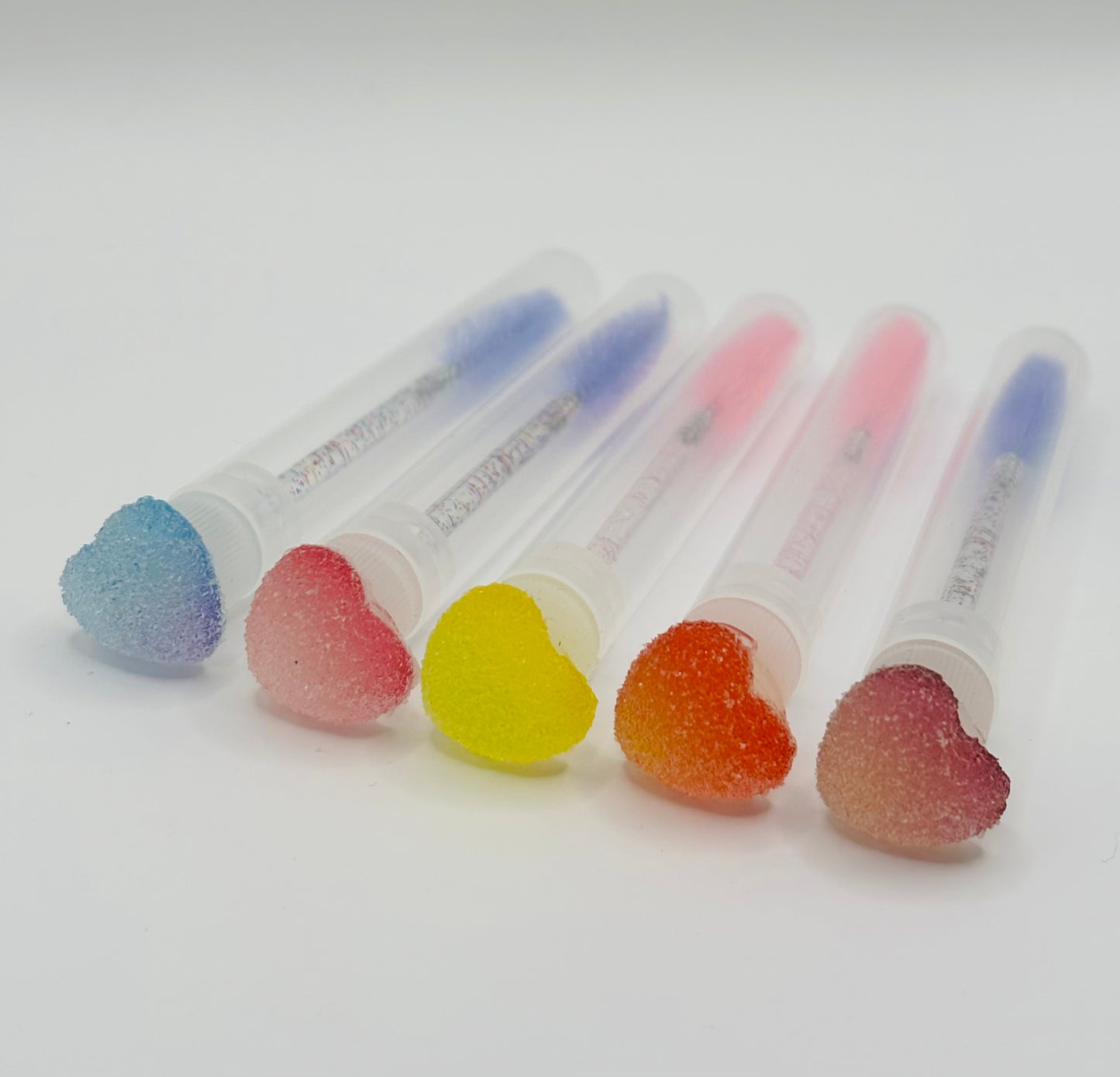 Lash Extension Spoolie Brush with Cover  / Price for 1- gummy hearts