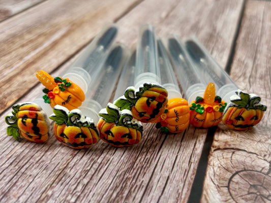 Lash Extension Spoolie Brush with Cover  / Pack of 8/ Mixed pumpkins