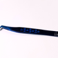 Fiber Tip tweezers - blue, black & rose gold