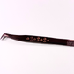 Fiber Tip tweezers - blue, black & rose gold