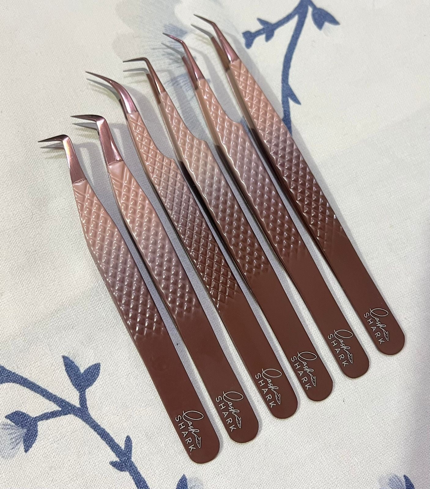 Fiber Tip tweezers - ombré coffee & cream