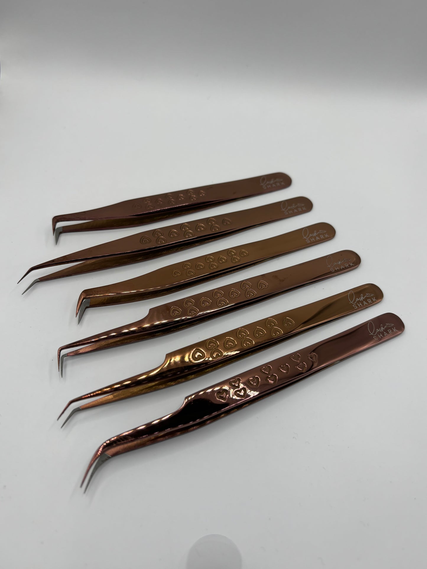 Fiber Tip tweezers - rose gold