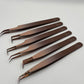 Fiber Tip tweezers - ombré coffee & cream
