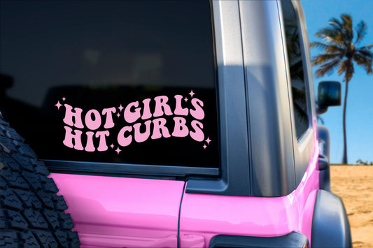 Vinyl Decal - Hot girls hit curbs