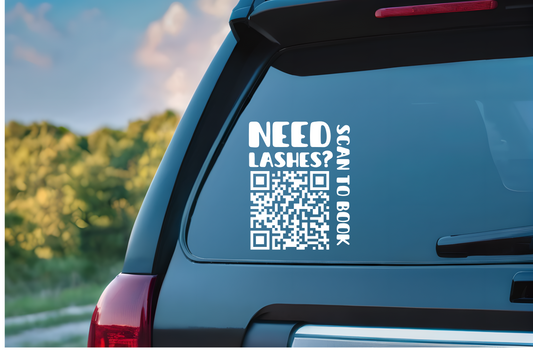 Vinyl Decal / Customizable  - Need lashes? Add your QR code