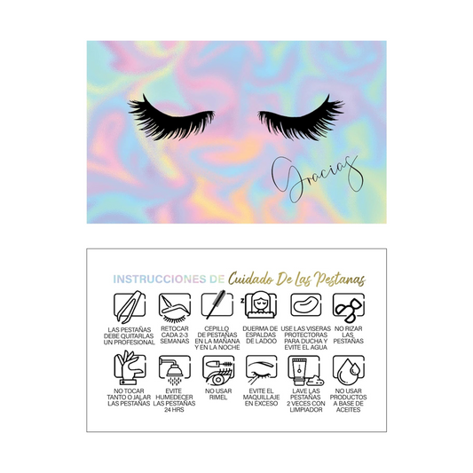 Double Sided Aftercare cards - in Spanish