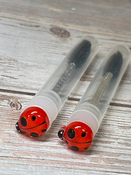 Lash Extension Spoolie Brush with Cover  / Price for 1- lady bug